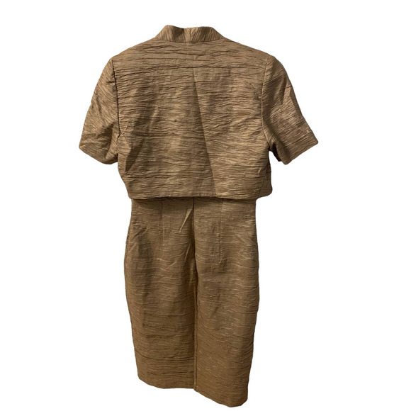Jessica Howard Gold Mini Dress with Jacket - Picture 2 of 11